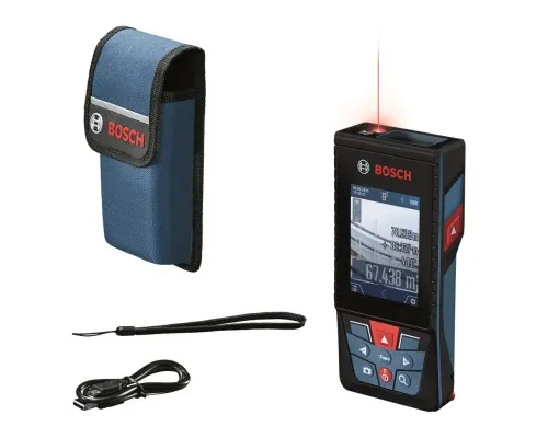 Далекомір Bosch GLM 150-27 C, 0.08–100м, ±1.5мм, 0-360°, Bluetooth, чохол, 0.21кг (0.601.072.Z00)