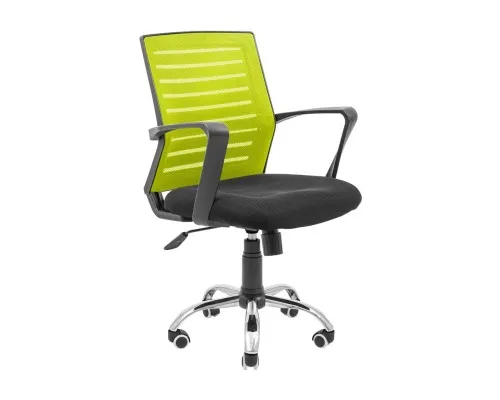 Офісне крісло Richman Флеш Ю Хром М-1 (Tilt) Сітка чорна + зелена (ADD0003067)