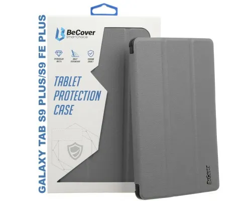 Чехол для планшета BeCover Smart Case Samsung Tab S9 Plus (SM-X810/SM-X816)/S9 FE Plus (SM-X610/SM-X616) 12.4 Gray (710324)