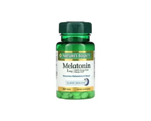 Аминокислота Nature's Bounty Мелатонин, 1 мг, Melatonin, 180 таблеток (NRT02832)
