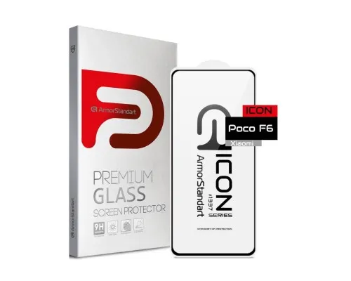 Скло захисне Armorstandart Icon Xiaomi Poco F6 Black (ARM73498)