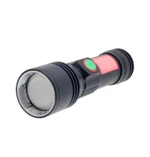 Фонарь Quantum Adept 10W LED zoom +COB з USB+ Li-ion18650/2600mAh (QM-FL1031-18650/2600)