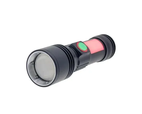 Ліхтар Quantum Adept 10W LED zoom +COB з USB+ Li-ion18650/2600mAh (QM-FL1031-18650/2600)