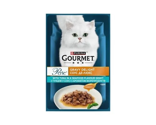 Вологий корм для кішок Purina Gourmet Perle з Тунцем міні філе 85 г (8445291188341)