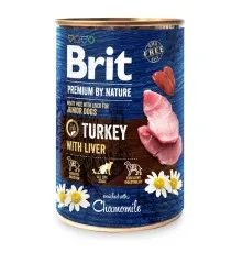 Влажный корм для собак Brit Premium by Nature с индейкой (8595602561803)