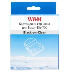 Стрічка для принтера етикеток WWM для Epson LW-700 24mm х 8m Black-on-Clear (WWM-ST24K)