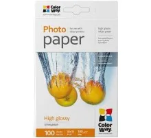 Фотопапір ColorWay 10x15 180г glossy, 100с (PG1801004R)