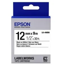 Стрічка для принтера етикеток Epson LK4WBN (C53S654021)