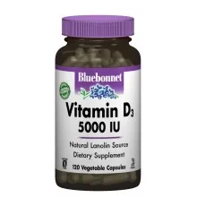 Витамин Bluebonnet Nutrition Витамин D3 5000IU, 120 вегетарианских капсул (BLB-00369)