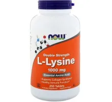 Витамин Now Foods L-Лизин, L-Lysin, 1000 мг, 250 таблеток (NF0123)