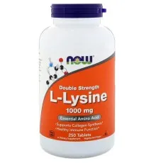 Вітамін Now Foods L-Лізин, L-Lysin, 1000 мг, 250 таблеток (NF0123)