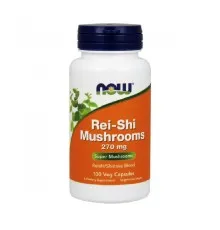 Травы Now Foods Грибы Рейши, Rei-Shi Mushrooms, 270 Мг, 100 Капсул (NOW-04733)