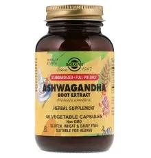 Трави Solgar Ашваганда (Екстракт Кореня), Ashwagandha Root Extract, 60 ка (SOL-04104)