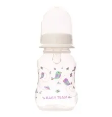 Бутылочка для кормления Baby Team с талией и силиконовой сос.125 мл (1111_белый)