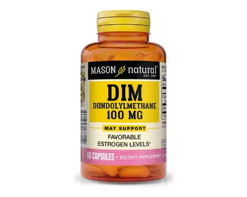 Травы Mason Natural Дииндолилметан 100мг, DIM Diindolylmethane, 60 капсул (MAV-17815)