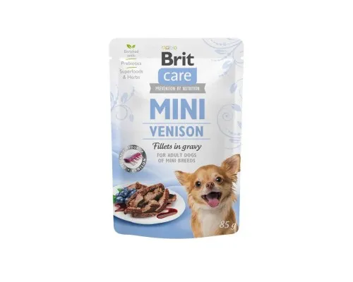Вологий корм для собак Brit Care Mini pouch 85 г (філе дичини в соусі) (8595602534456)
