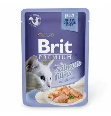 Влажный корм для кошек Brit Premium Cat 85 г (филе лосося в желе) (8595602518487)