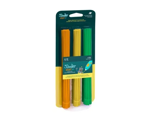 Стрижень для 3D-ручки 3Doodler набір Мікс (75 шт: помаранчевий, жовтий, зелений) (3DS-ECO-MIX2-75)