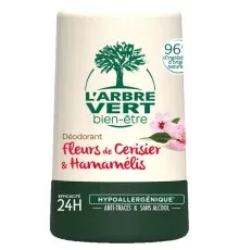 Дезодорант L'Arbre Vert з екстрактами квітів вишні та гамамелісу 50 мл (3450601032394)