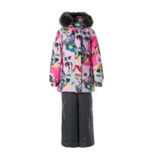 Комплект верхней одежды Huppa RENELY 2 41850230 cветло-розовый с принтом/серый 128 (4741468977782)