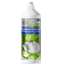 Средство для ручного мытья посуды Wash&Free зеленое яблоко и экстракт эдельвейса 1000 г (4260637723086)