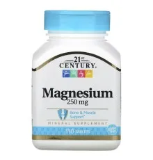 Минералы 21st Century Магний, 250 мг, Magnesium, 110 таблеток (CEN-22713)