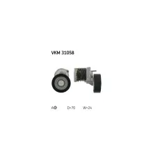 Натяжитель ремня с роликом SKF VKM 31058