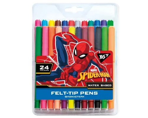 Фломастеры Yes Marvel.Spiderman, 24 цветов (650509)