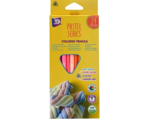 Олівці кольорові Cool For School Pastel Преміум 24 кольори (CF15186)