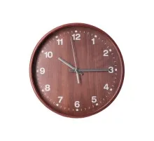 Настінний годинник Optima Promo Natural дерев'яний, темний (O52081-43)
