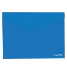 Папка - конверт Economix А5 180 мкм прозрачная, фактура "глянец", синяя (E31316-02)