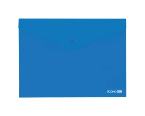 Папка - конверт Economix А5 180 мкм прозрачная, фактура глянец, синяя (E31316-02)