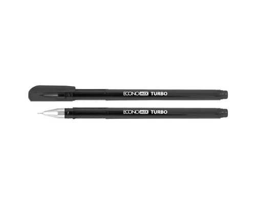 Ручка гелева Economix TURBO 0,5 мм, чорна (E11911-01)