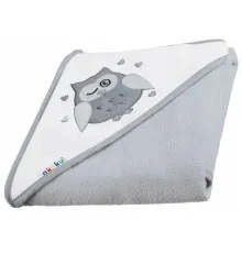 Рушник для купання Akuku з капюшоном 80x80см, сірий (A1238)