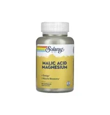 Вітамінно-мінеральний комплекс Solaray Яблучна кислота та магній, Malic Acid Magnesium, 90 капсул (SOR-46355)