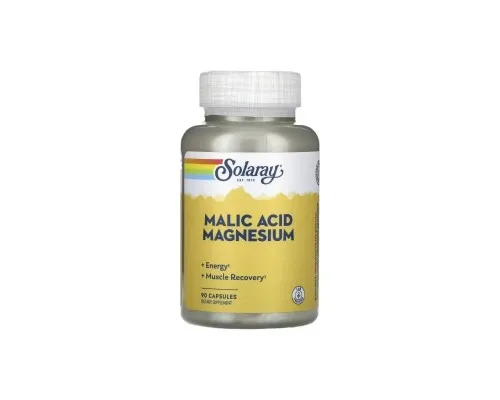 Вітамінно-мінеральний комплекс Solaray Яблучна кислота та магній, Malic Acid Magnesium, 90 капсул (SOR-46355)