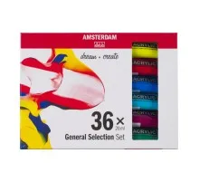 Акрилові фарби Royal Talens Amsterdam General Selection 36 кольорів по 20 мл (8712079456825)