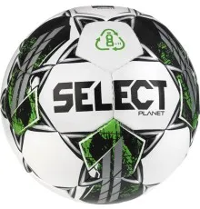 М'яч футбольний Select Planet v23 білий, зелений Уні 5 (5703543315963)