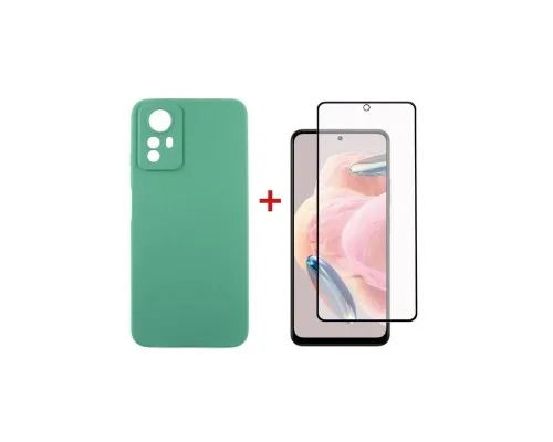 Чехол для мобильного телефона Dengos Kit for Xiaomi Redmi Note 12s case + glass (Mint) (DG-KM-46)