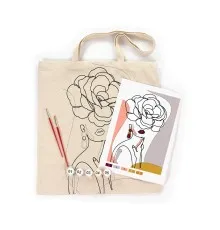 Набор для творчества Rosa Talent раскраска-экосумка, Floral Girl А3 38х42см (4823098541202)