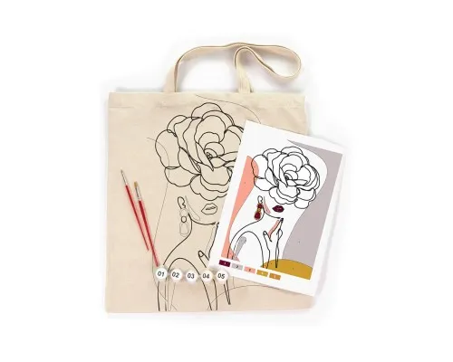 Набір для творчості Rosa Talent екосумка-розмальовка, Floral Girl А3 38х42см (4823098541202)