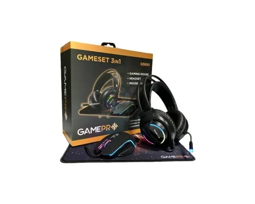 Мишка GamePro GS890 Combo 3 в 1 миша + ігрова поверхня + гарнітура (GS890)