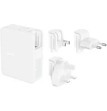 Зарядний пристрій Belkin 140W 3хUSB-С GAN PD PPS USB-A White (WCH014BTWH)