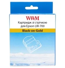 Лента для принтера этикеток WWM для Epson LW-700 24mm х 8m Black-on-Gold (WWM-SM24Z)