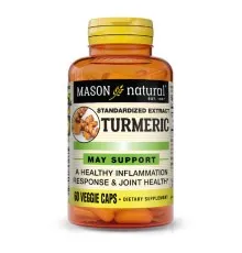 Травы Mason Natural Куркума, Turmeric, 60 вегетарианских капсул (MAV-15475)