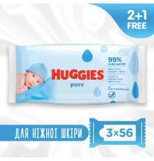 Детские влажные салфетки Huggies Ultra Comfort Pure 56 х 3 шт (5029053550091)