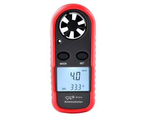 Анемометр Wintact цифровий 0,1-30м/с, -10-45°C (WT816)