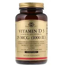 Витамин Solgar Вітамін D3, 1000 IU, 250 желатинових капсул (SOL-03341)
