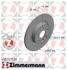 Тормозной диск ZIMMERMANN 450.5211.20