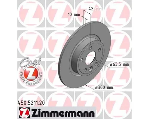 Гальмівний диск ZIMMERMANN 450.5211.20